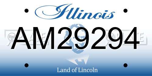 AM29294 Illinois License Plate