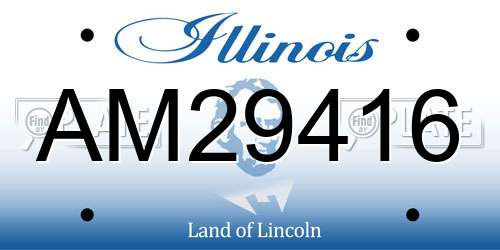 AM29416 Illinois License Plate