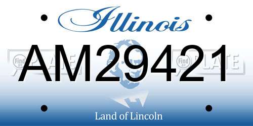 AM29421 Illinois License Plate