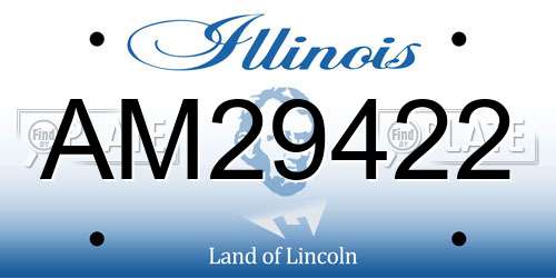 AM29422 Illinois License Plate