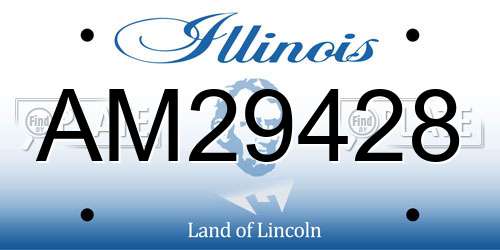AM29428 Illinois License Plate