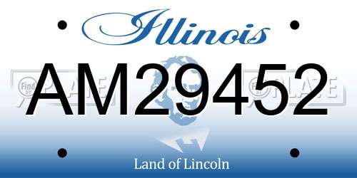 AM29452 Illinois License Plate