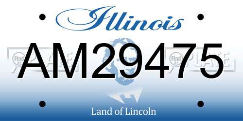 AM29475 Illinois License Plate