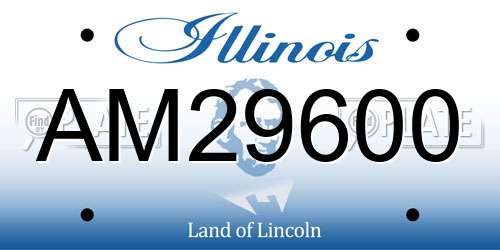 AM29600 Illinois License Plate
