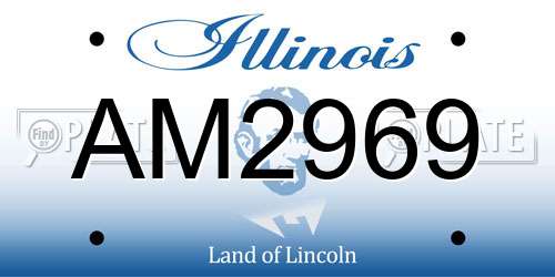 AM2969 Illinois License Plate