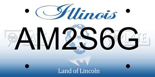 AM2S6G Illinois License Plate