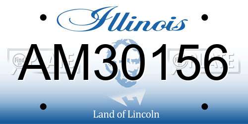 AM30156 Illinois License Plate