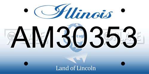 AM30353 Illinois License Plate