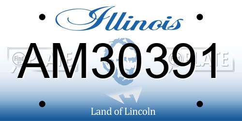 AM30391 Illinois License Plate