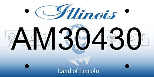 AM30430 Illinois License Plate