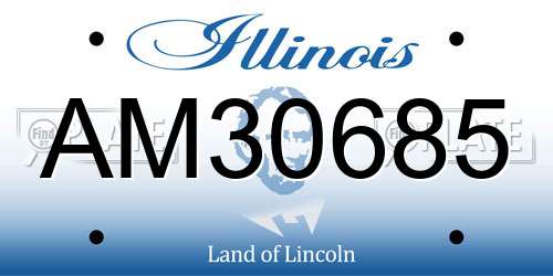 AM30685 Illinois License Plate
