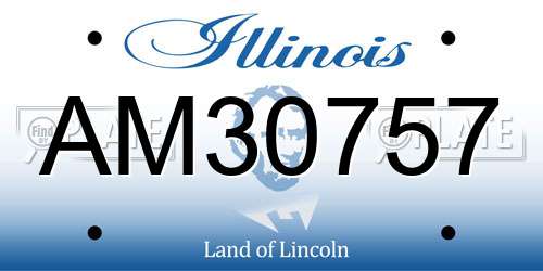 AM30757 Illinois License Plate