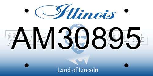 AM30895 Illinois License Plate
