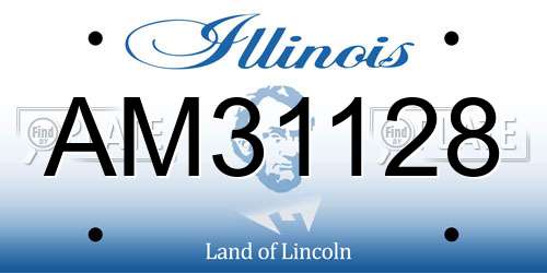 AM31128 Illinois License Plate