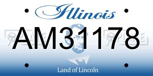 AM31178 Illinois License Plate