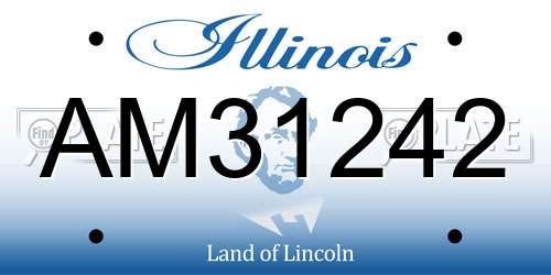 AM31242 Illinois License Plate
