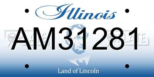 AM31281 Illinois License Plate