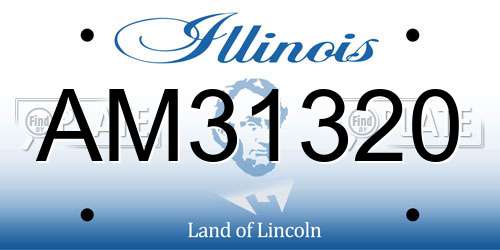 AM31320 Illinois License Plate