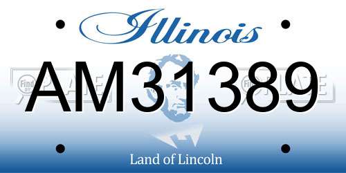 AM31389 Illinois License Plate