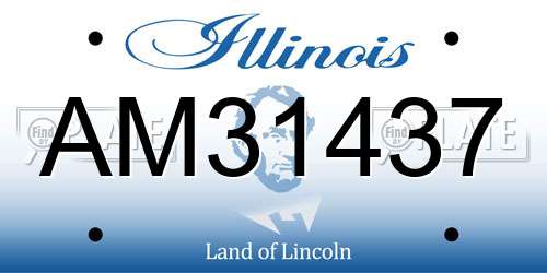 AM31437 Illinois License Plate