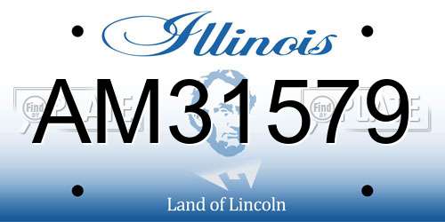AM31579 Illinois License Plate