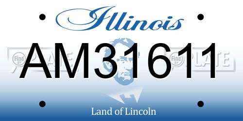 AM31611 Illinois License Plate