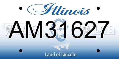 AM31627 Illinois License Plate
