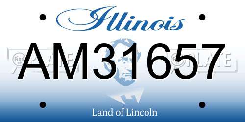 AM31657 Illinois License Plate