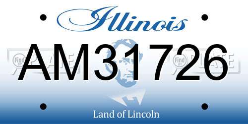 AM31726 Illinois License Plate