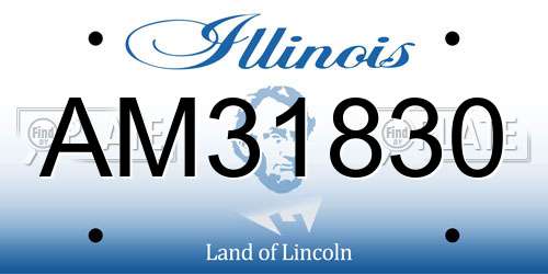 AM31830 Illinois License Plate