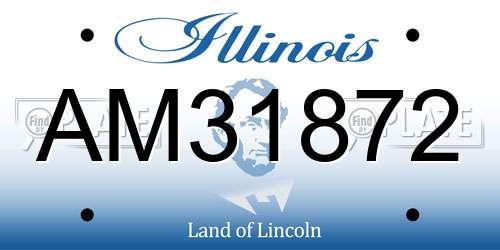 AM31872 Illinois License Plate