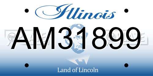 AM31899 Illinois License Plate
