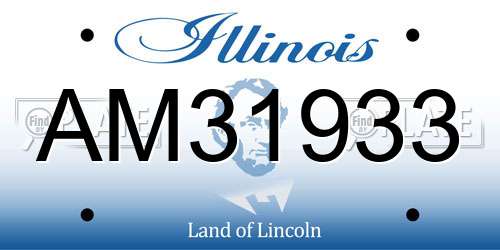 AM31933 Illinois License Plate
