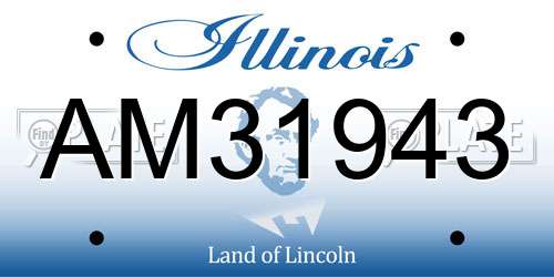 AM31943 Illinois License Plate