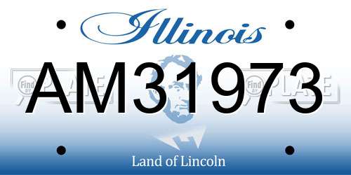 AM31973 Illinois License Plate