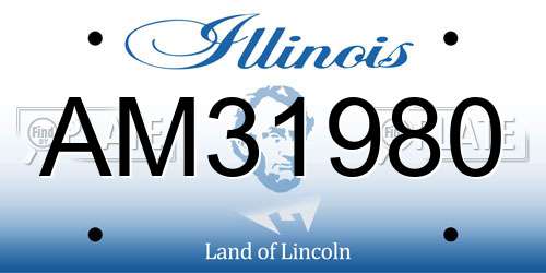 AM31980 Illinois License Plate
