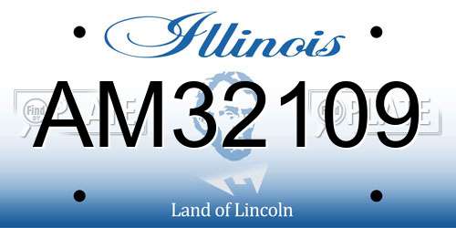 AM32109 Illinois License Plate
