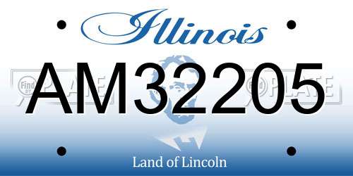 AM32205 Illinois License Plate