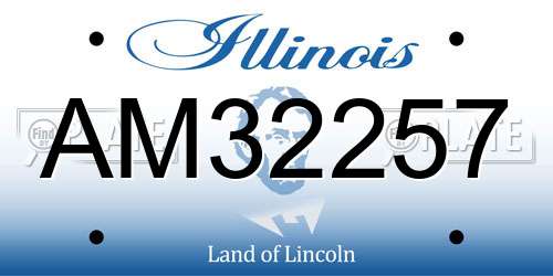 AM32257 Illinois License Plate