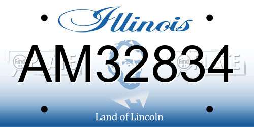AM32834 Illinois License Plate