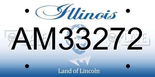 AM33272 Illinois License Plate