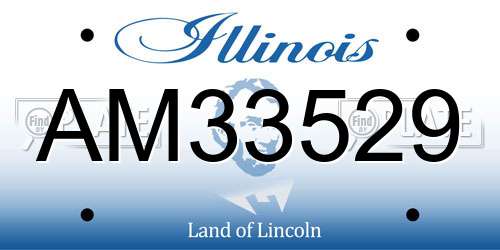AM33529 Illinois License Plate