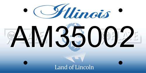 AM35002 Illinois License Plate