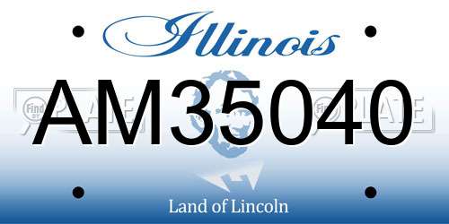 AM35040 Illinois License Plate