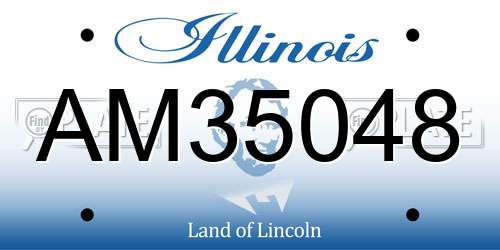 AM35048 Illinois License Plate