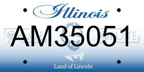AM35051 Illinois License Plate