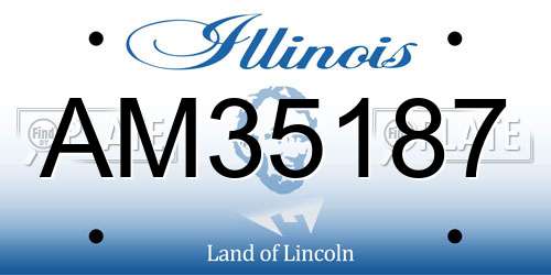 AM35187 Illinois License Plate