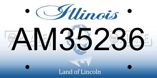 AM35236 Illinois License Plate