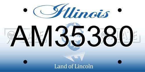 AM35380 Illinois License Plate