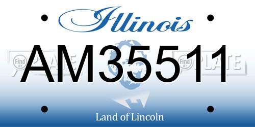 AM35511 Illinois License Plate